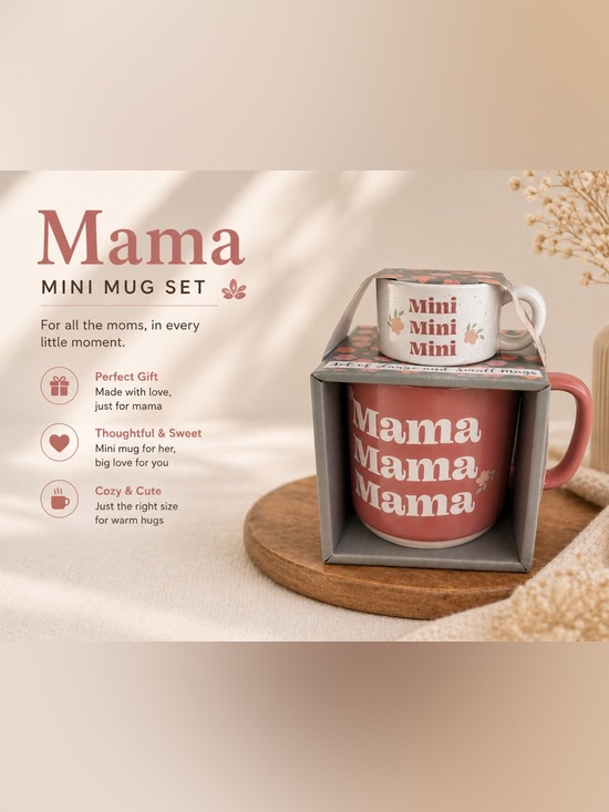 Mama Stack Other - Mama Stack Ceramic Mug Set - Rose Pink